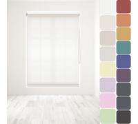 White Plain Dim Out Fabric Roller Blind Made To Measure All Fitting Included Easy Fit Child Safe Maximum size of 150cm Width x 160cm Drop