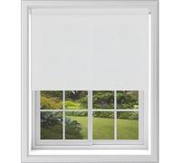 White Plain Dim Out Fabric Roller Blind Made To Measure Maximum of 120cm Width All Fitting Included Easy FIt Child Safe