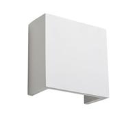 White Plaster Wall Light, Modern Home Lighting, 40W Max G9 Required, LED Compatible, 150mm Width, 150mm Height, 70mm Depth