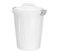 (White) Plastic 23 Litre Bin With Removable Lock Lid Waste Dustbin Kitchen Rubbish Can