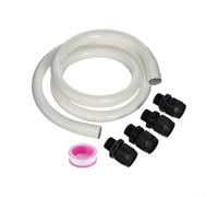 White Plastic 353020 Booster Pump Hose Kit Replacement Including Four Adapters For Optimal Pool Cleaning Performance Six Foot Length Designed For Easy Connection To Various Pool Equipment Systems