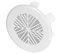 White Plastic 99-124 mm Ventilation Custom Diameter Ventilation Ends Grille