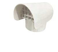 White Plastic Air Vent Grille Cover 100mm Round Spigot Gravity Shutters for Bathroom Kitchen Exhaust Ventilation Louver