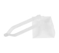White Plastic Ash Collector Shovel with Curved Edge
