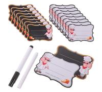 White Plastic Bakery Labels with Erasable Clean Wipe-off Surface | Writing Space on Waterproof Tags, for Home Bakers and Caterers, for Bakery and Buffet Tables