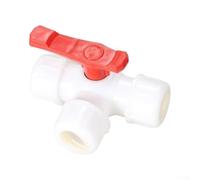 White Plastic Ball Valve Tee Fitting Quick Connect For 20mm 25mm 32mm 40mm 50mm 63mm Outer Diameter Water Pipe Systems Home(32mm)
