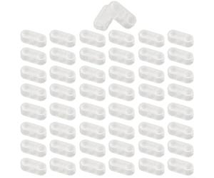 White Plastic Blind Pull Cord Connector Clips Compatible With Standard Size 10 Ball Chain Roller Roman Vertical Curtain Repair Solutions For Living Room Bedroom Bathroom Kitchen Window Shades(50pcs)