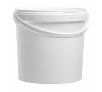 White Plastic Bucket with Lid - Food Grade, BPA Free, Airtight & Leak Resistant Storage Container - Stackable Tub for Food, Liquid, DIY & Industrial Use - 1L 2L 3L 5L 10L 20L (5 litres)
