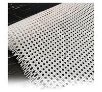 White Plastic Cane Webbing Roll,Synthetic Rattan Fabric PE Wicker Weaving Roll,Open Mesh Faux Cane Webbing Sheet Material for Lampshade Cushion Covers Furniture Repair(20inx3.3ft)