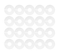 White Plastic Clothes Size Divider Rings 20pcs for Wardrobe | Portable, Easy to Use, Household Projects and Craft, Suitable for Cloth Pads and Rain Coat