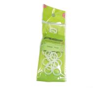 White Plastic Crochet Rings Assorted Diameter 12.7mm-50mm, Circle Hooks for DIY Woven Handbag Handles, Backpack Straps, Car Seat Covers & Decorative Craft Accessories, 1 Bag Pack(16mm)
