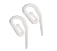 White Plastic Curtain Hooks for Shower, Window & Door Curtains - Heavy Duty Pencil Pleat Drapery for Header Tape - Hang Curtains with Hooks on Poles, Rings, Tracks & Rails - 50 Pack