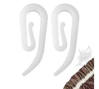 White Plastic Curtain Hooks | Hooks For Pencil Pleat, Window, Door & Shower Curtains | Heavy Duty Hook for Header Tape & Drapery | Pack of 100 2.8 x 1.2cm