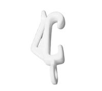 White Plastic Curtain Track Glide Gliders Hooks to Fit Harrison Drape White/Silver Track (20)