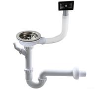 White Plastic Drain Pipe Kit 40mm Smooth Flow U-Trap