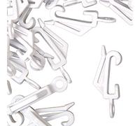 White Plastic Drape Curtain Track Gliders Curtain Rail Track Gliders Hooks White Nylon Rail Runner Hooks for Window Curtains Door Curtain Swish Sologlyde Pack of 20.