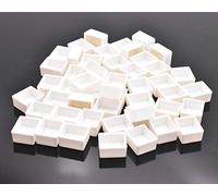 White Plastic Empty Watercolor Paint Pans_50pcs Half Pans
