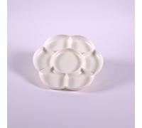 White Plastic Flower Paint Palette Mixing Tray for Kids Art Painting by BCreative ®