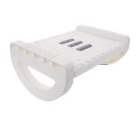 White Plastic Footstool Under Desk Office Foot Rest for Daily Use | Space Saving Design, Stable Bearing Support, for Stepping When Taking Things