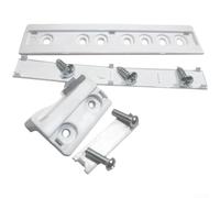 White Plastic Fridge Drawer Glide Rail Smooth Move(1pcs)