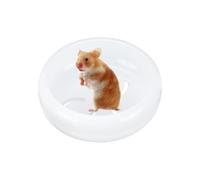 White Plastic Hamster Exercise Wheel 14cm Silent Pet Cage