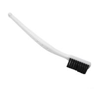 White Plastic Handle Wire Brush with Brass Stainless Steel Nylon Bristles for Rust Removal Metal Cleaning Polishing Barbecue Grate Kitchen Utensils Industrial(Black Nylon Wire)