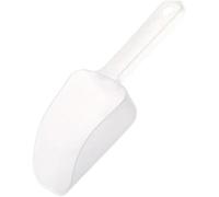 White Plastic Ice Scoop,Ice Cream Scoops,Kitchen Ice Scooper for Ice Maker, Ice Scooper for Ice Maker Freezer Bar Wedding Party Small Food Scoops for Pet Animal Dog Food Candy Scoop Beach Tools