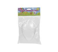 White Plastic Jumbo Chocolate Egg Moulds - 20cm x 15cm (Pack of 2) - Premium Quality Material, Easy to Use Mold - Ideal for Kids Parties