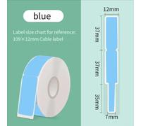 White Plastic Label Tape 12mm for Dymo LetraTag for d11 White(Blue)