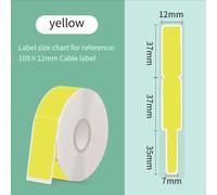 White Plastic Label Tape 12mm for Dymo LetraTag for d11 White(Yellow)