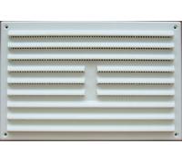 White Plastic Louvre Air Vent & Flyscreen 9" x 6"