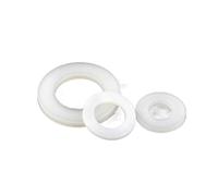 White Plastic Nylon Flat Washer Plane Spacer Insulation Gasket Ring For Screw 0.5~3mm M2 M2.5 M3 M4 M5 M6 M8 M10 M12~ M24(M8x40x2 x10pcs)