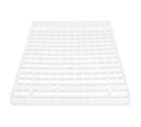 White Plastic Pigeon Egg Incubator Tray, 112 Grid Holder | Ventilated Grooved Slots, Smooth Molded Finish, Removable Layout, for Pigeon Breeders and Quail Use