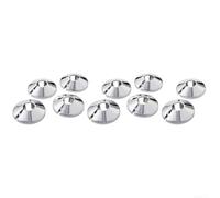 White Plastic Pipe Collars 15mm for Home Decor(Chrome 10PCS) | for snap-on design, tool-free install, secure buckle, hides unsightly pipes, black finish