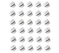 White Plastic Pipe End 30pcs 1/2 3/4 1 Inch White Plastic Pipe(3/4 Inch)