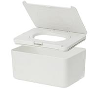 White Plastic Refillable Wipes Dispenser Holder for Tabletop Use