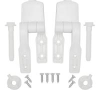 White Plastic,Reliable Toilet for Seat Hinge Replacement, Easy Install with Bolts Screw and Nuts for Toilet Seats Lids