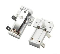 White Plastic Thermostat Switch Set of 4, 16A High Power Adjustable Temperature Control for Oil Heater, Silver-Plated Contacts, Precise Heating Accessory