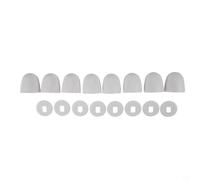 White Plastic Toilet Bolt Covers 16 Pack Round Screw for Bathroom Floor Fasteners Fit for snap-on Installation Fixings 10x10x5mm(16)