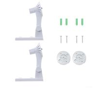 White Plastic Wall Mount Brackets For Tp-link For Tapo C200 C210 C220 Tc70 C225 Kasa Ec70 Kc410s Cameras 180 Degree Adjustable Angle Ceiling Installation Kit Long Lasting Stability 2 Pieces Included