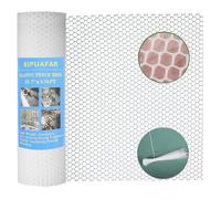 White Plastic Wire Mesh Fence 40CM*2M - Commercial Grade Hexagonal Netting, Heavy Duty Snake & Rodent Barrier for Farms, Poultry Yards, Dog Runs | Durable Outdoor Security Fencing