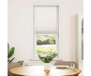 White Pleated Plisse Blind 50x150cm, No Drill Window Shades for Indoor Windows, Adjustable Top & Bottom, Crepe Fabric Privacy Solution for Home