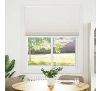 White Plisse Blind 110x150cm, No Drill Pleated Window Shade for Indoor Windows, Adjustable Crepe Fabric for Home Privacy