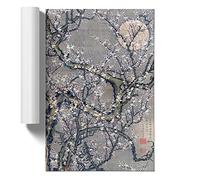 White Plum Blossom and Moon by Ito Jakuchu Design | Unframed Wall Art Print | Ready to Frame Poster | Modern Home Decor Picture | Artwork for Living Room, Bedroom or Office | A2 (42x59.4 cm)