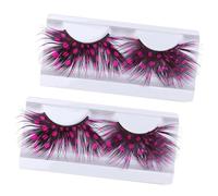 White Plume False Eyelashes 2 Pairs Handmade Costume Halloween