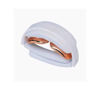 (White) Pocket Foldable Portable Cervical Massager 15-level Strength Hot Compress Neck Massager TENS Low Frequency Pulse Long Battery Life Neck Massager