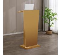 White Podium Stand - Portable Lectern for Home Office & Classroom - Stylish Standing Desk with Pulpit Design - Ideal Hostess Stand for Presentations & Events
