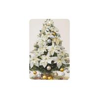 White Poinsettia Flowers Christmas Tree Car Air Fresheners 4 Pcs Hanging Scented Cards Fragrance Scented Cards For Car Aromatherapy Tablets