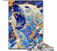 White Polar Bear JigsawPuzzle 1000 Pieces for Teenagers, Interesting Stress Reduction Parent-child Interaction (size 26x38cm)