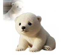 White Polar Bear Plush Toy, Interactive Emotional Support Ultra-soft White Bear, Ai Interactive Sensor Soft Plush Toy for Anxious Children